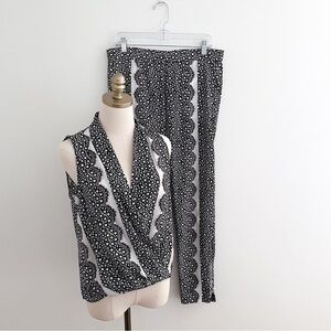 Yoana Baraschi Black and White 2 Piece Top & Pants Set